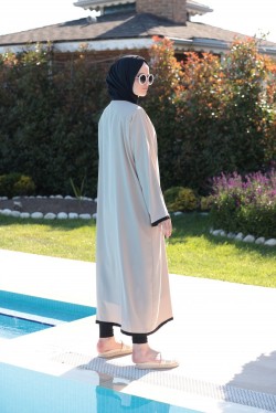 TAMAMLAYICI PAREO & KIMONO - KREM 3