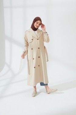 RETRO TRENCH BEJ 1